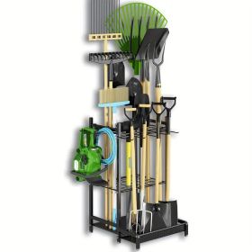 Heavy Duty Garden Tool Organizer Rack with Hooks – Metal Yard Storage Stand for Long-Handled Tools Brooms Shovels Rakes – Durable Outdoor Tool Holder Heavy Duty Garden Tool Organizer Rack with Hooks – Metal Yard Storage Stand for Long-Handled Tools Brooms Shovels Rakes – Durable Outdoor Tool Holder